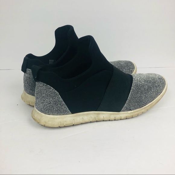 Steve Madden Shoes | Steve Madden Iman Silverblack Slip‎ On sneakers Size 9 - Picture 8 of 10